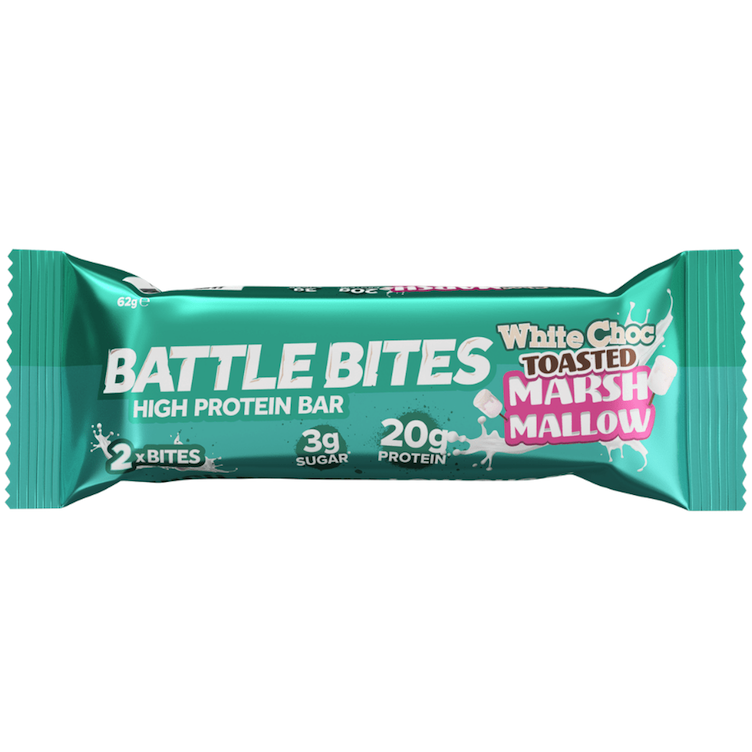Battle Bites, White Choco Toasted Marshmallow