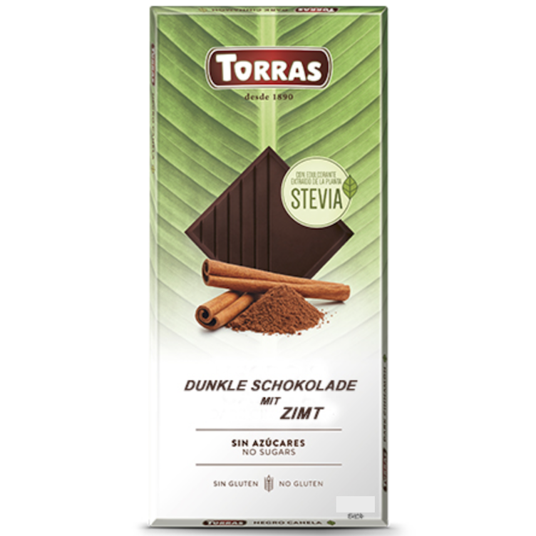 Stevia dark chocolate cinnamon