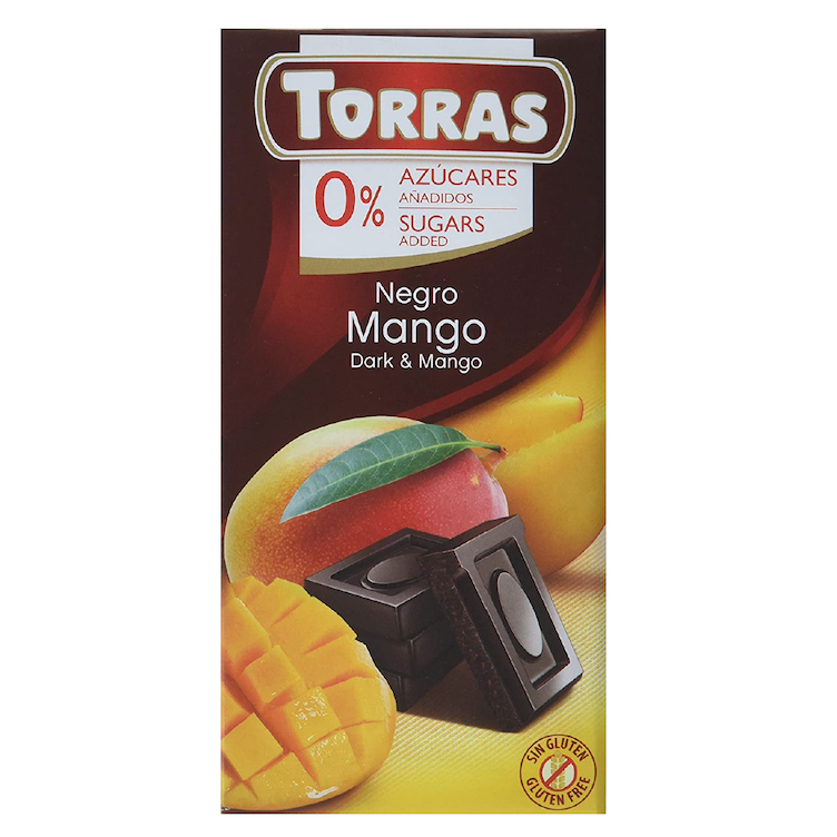 Sugar-free Dark chocolate with mango